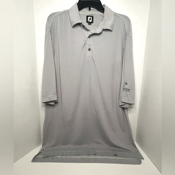 FOOTJOY Men's Striped Golf Polo Shirt The Conservatory Hammock Beach Size L - Picture 1 of 6